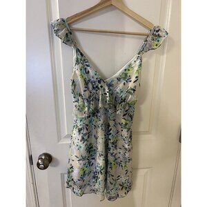 Lulu’s Garden Keeper Blue Floral Dress Size XS
